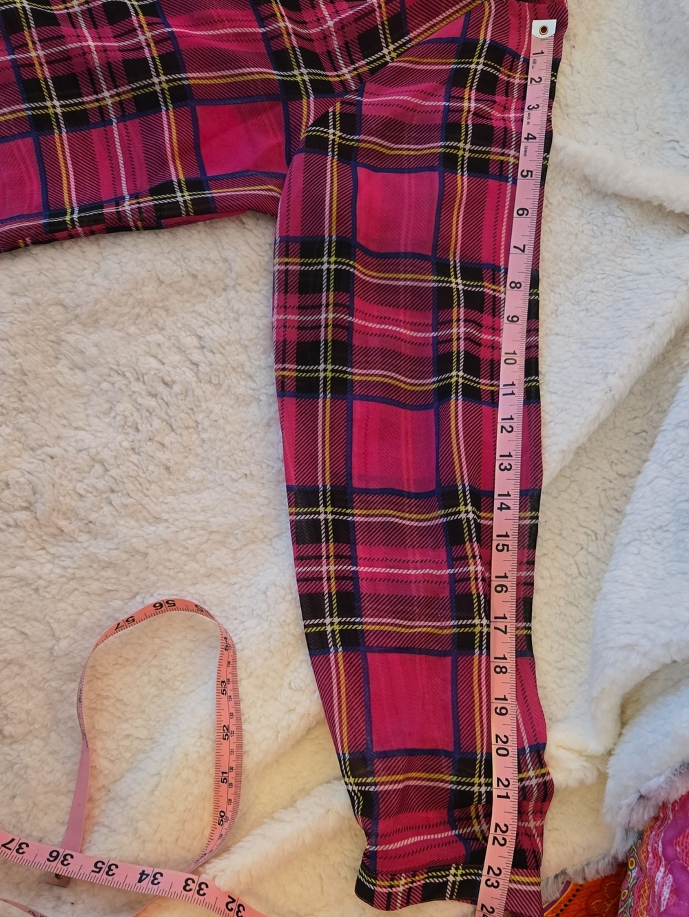 Kate & Mallory Pink Plaid Top, Duster or Dress with Black & Yellow Accents - Picture 6 of 8